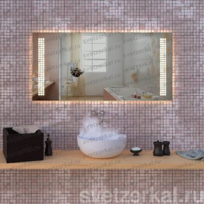 QUADRATE LR Зеркало для ванной комнаты с подсветкой QUADRATE